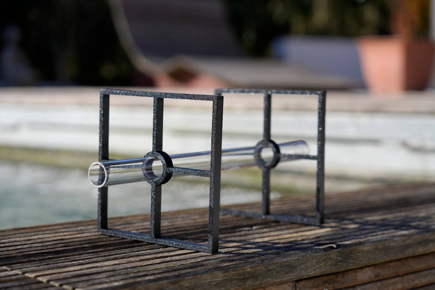 UVC Halterung eckig für waagerechten Einbau