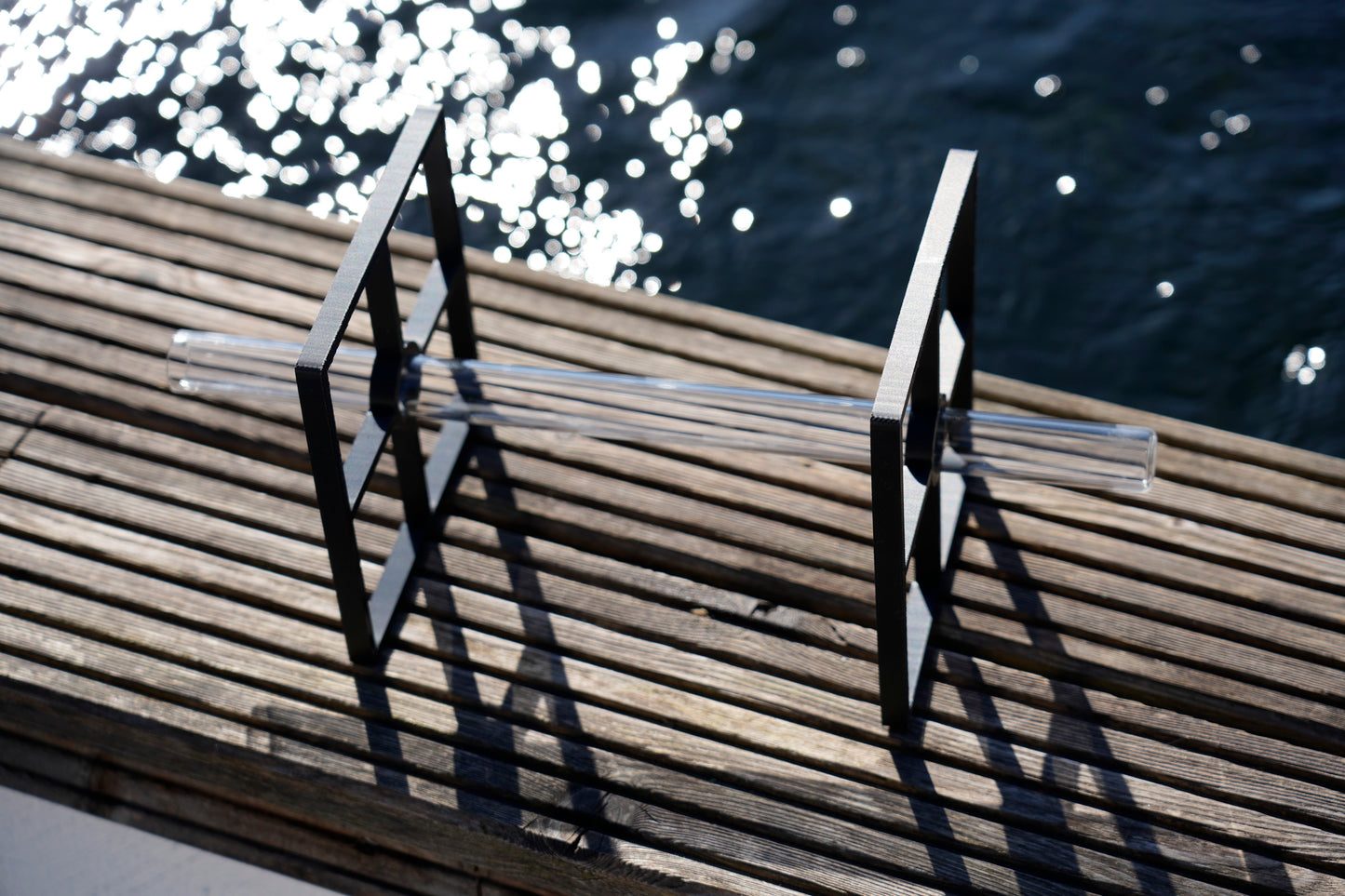 UVC Halterung eckig für waagerechten Einbau