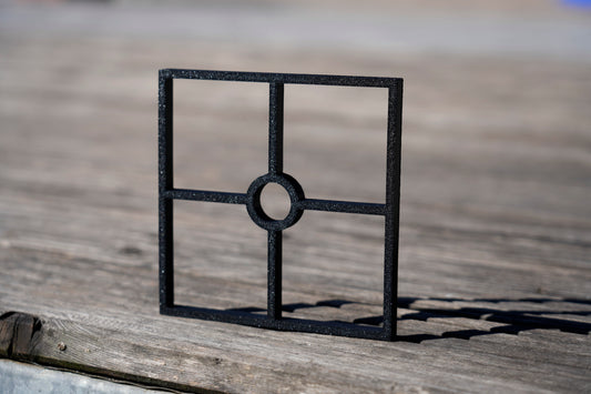 UVC Halterung eckig für waagerechten Einbau